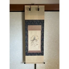 Japanese Kakejiku Hanging Scroll Kannon by Arai Ryo with Box