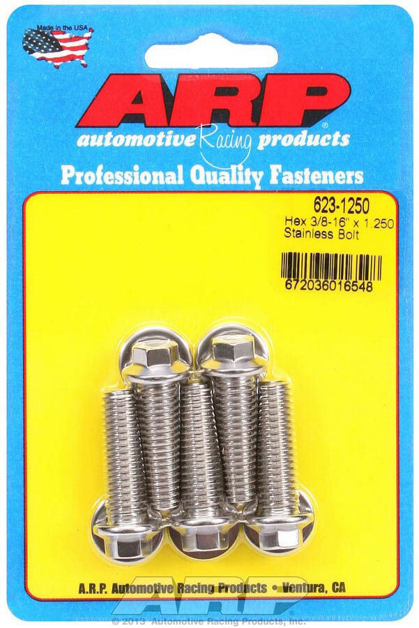 ARP Bolt Kit - 6pt (5) 3/8-16 x 1.250 ARP Bolt Kit - 6pt (5) 3/8-16 x 1.250