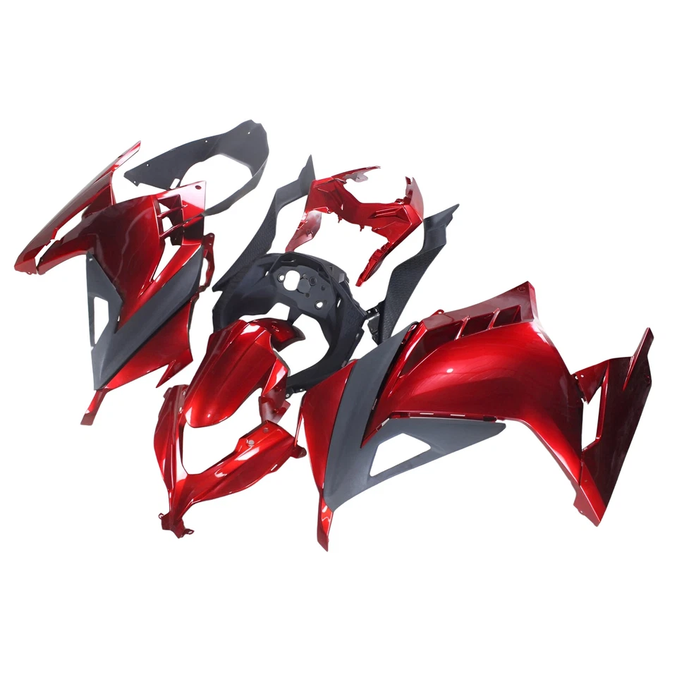 Kit de carenado rojo negro para carrocería de inyección Kawasaki Ninja 300 EX300R 2013-2017 Foto 3 de 4