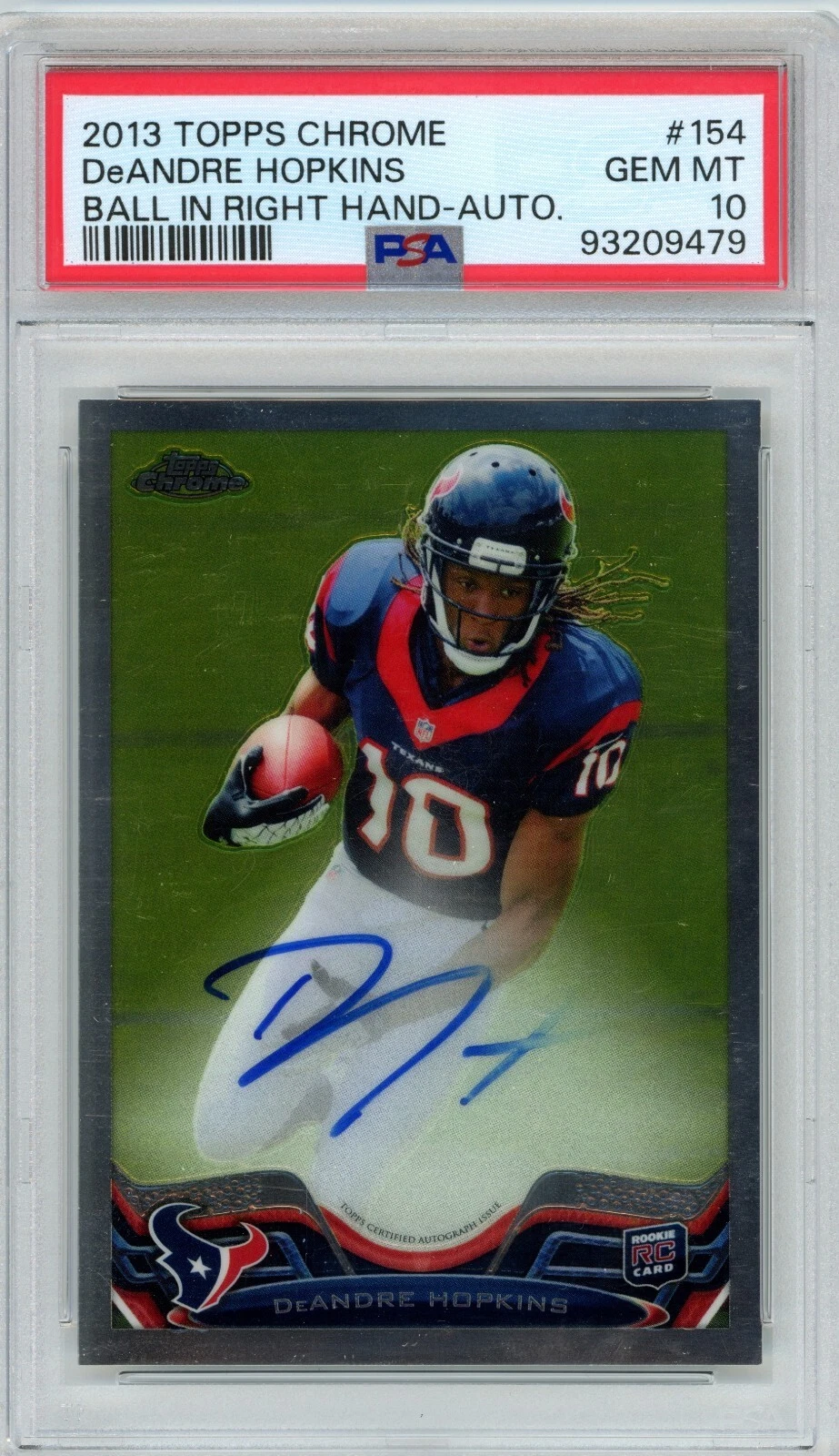 DeAndre Hopkins Topps Chrome #154 Ball in Right Hand-Autograph
