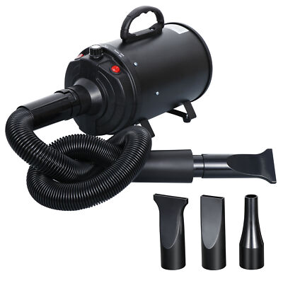#ad Adjustable Dog Cat Pet Groomming Blow Hair Dryer Hairdryer W 3 Nozzles 2 Speed $57.58