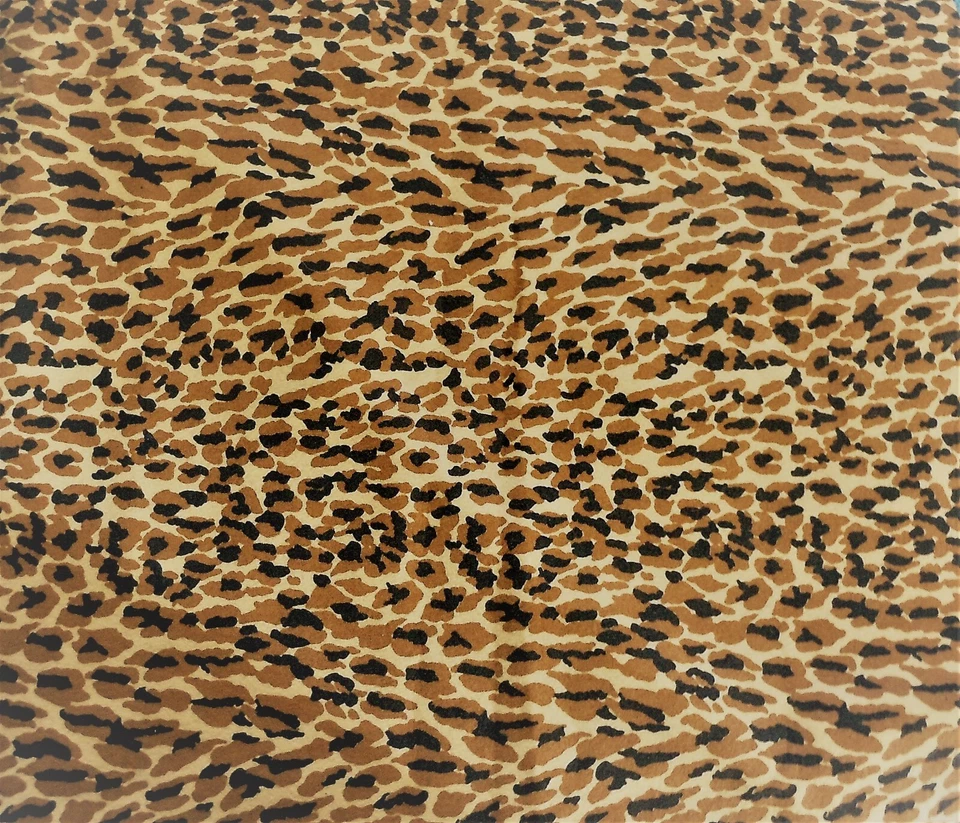 Tela de franela leopardo guepardo animal estampado sin ribete 50" ancho x 87" largo Foto 2 de 2