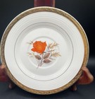 Triumph American Limoges Vermillion Rose Saucer Gold Trim Excellent Condition — photo 1
