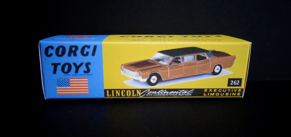 Corgi No.262 Lincoln Continental Executive Limousine Reproduction Box only - Image 2 of 4