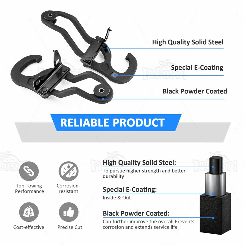 Se adapta a ganchos de remolque delanteros izquierdo y derecho Ram 1500 2013-14 15 2016 2017 2018 con biseles Foto 4 de 4