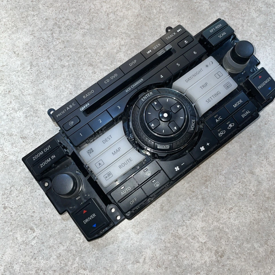 Infiniti FX35 FX45 2004 2009 radio control y calefacción de aire acondicionado panel de control de temperatura Foto 2 de 4