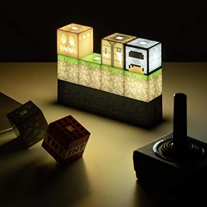 Minecraft Block Building Light Stackable Gaming Night Desk Lamp ...