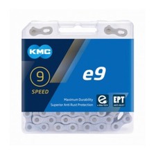 KMC e9 eBike Chain 9-Speed 136 Links Silver TRIPLE X DURABILITY