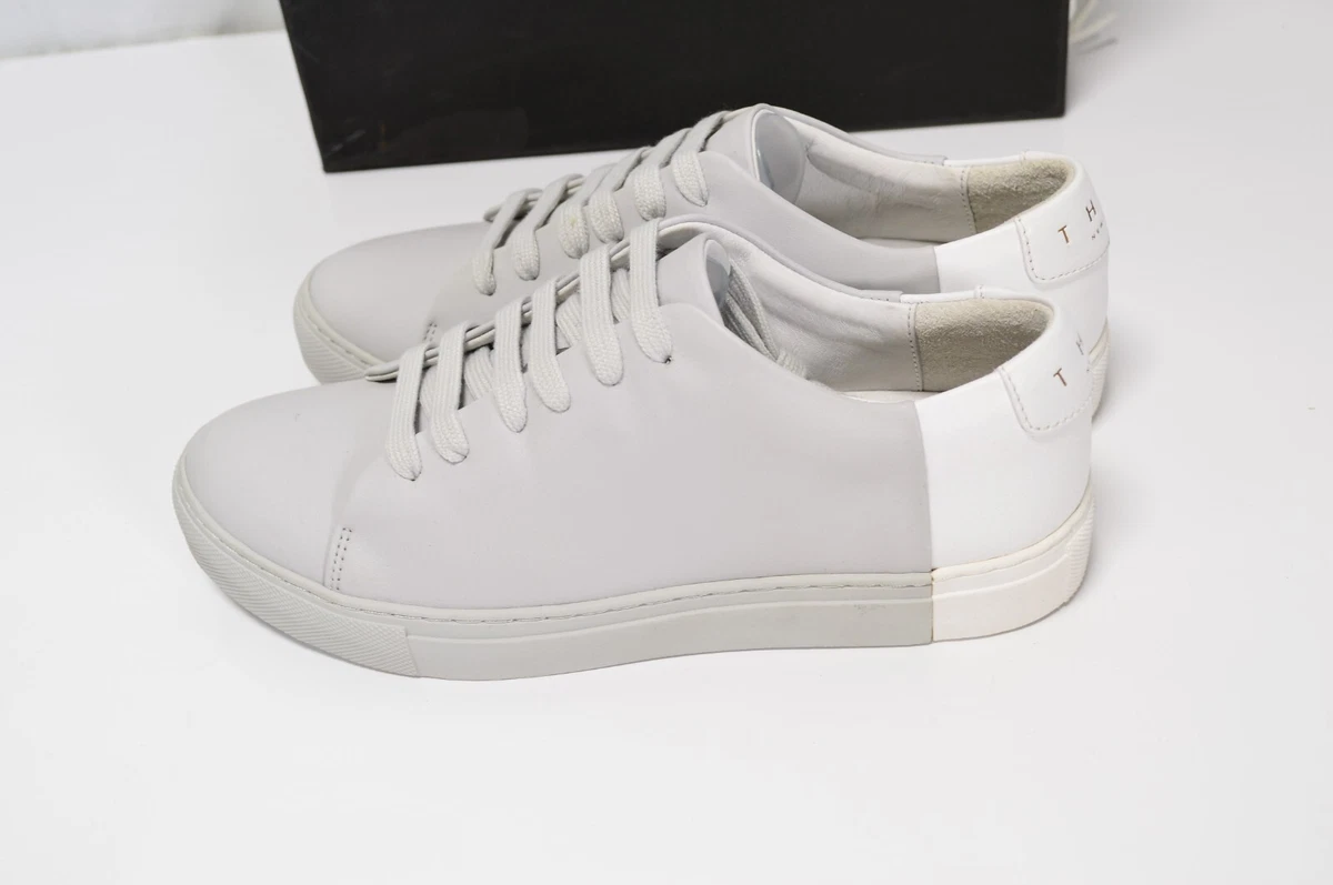 NEW They New York Two Tone Low Nappa Leather Sneakers Grey White US 6.5 Womens