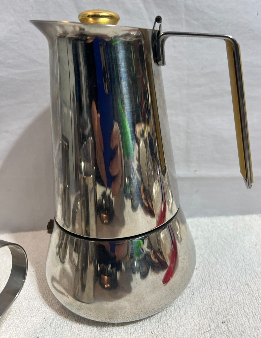 G2U Zepter Italy Stainless steel Coffeemaker Creamer 6 Espresso Cups Saucers Spo