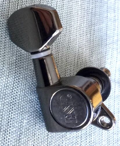 2009 ESP Ltd M-400 Electric Guitar Bass Side Cosmo Black Chrome Tuner Tuning Peg - Picture 5 of 11