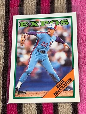 1988 TOPPS TIFFANY #313 BOB McCLURE EXPOS VINTAGE NM-MT BASEBALL CARD !! - Photo 1/2