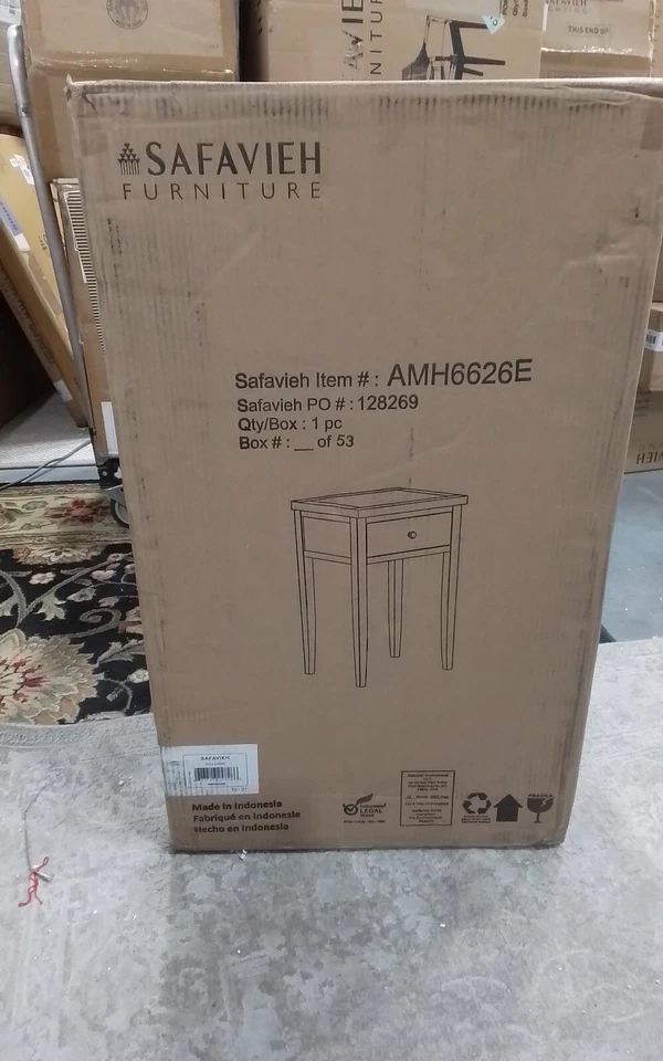 Safavieh ABEL MESITA DE NOCHE CON ALMACENAMIENTO DRW, precio reducido 2172756574 AMH6626E Foto 4 de 4