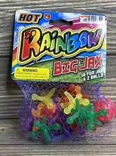 Ja-Ru 2016 Rainbow Big Jax Game 16 Jax 2 Balls Multicolored Plastic