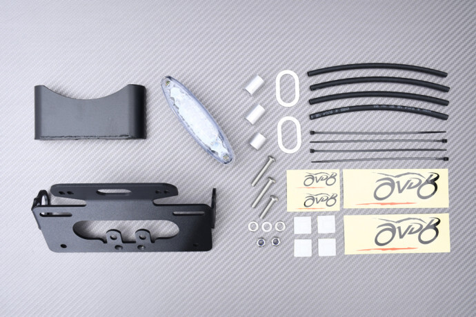 Feu stop transparent et support plaque alu pour HONDA REBEL 300 améliorant la visibilité