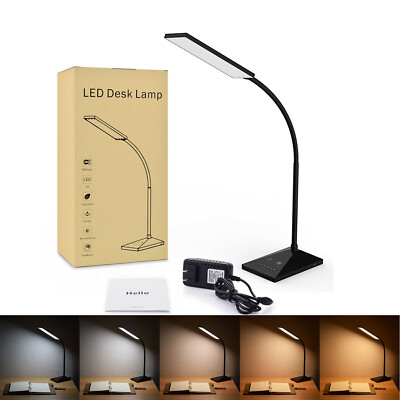 Dimmable LED Desk Lamp Touch Table Lamp 7 Brightness Levels Night Light 