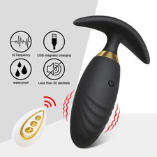 Male-Prostate-Massager-Smooth-Anal-Plug-Women-Wearable-Vibrators Use Lubricants