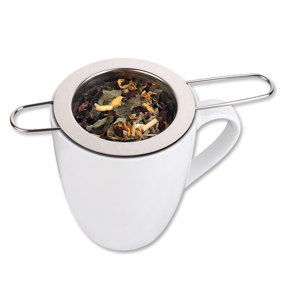 Schramm 2 Stück Edelstahl Teesieb Teefilter losen Tee für Tasse und Kanne