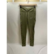 Women's Nike Power Racer Flash Running Tights Olive Green Size XS