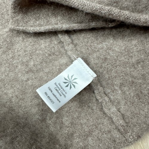 Athleta Fauxtail Taupe Heather 100% Cashmere Casmalia Sweater Cozy Cardigan XXS - Picture 9 of 15