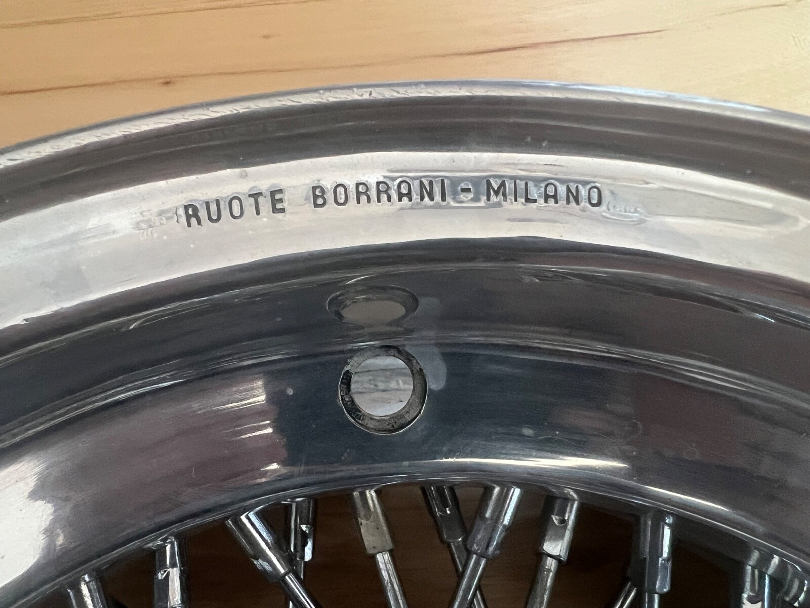 Ruote Borrani Milano RW3874 14x6.5 K Ferrari 330 32RS Wire Wheel GTO GTC GTS rim