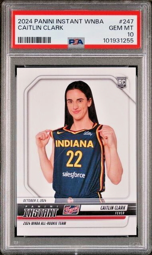 PSA 10 Caitlin Clark 2024 Panini Instant WNBA #247 RC - WNBA All-Rookie Team