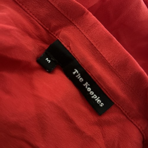 Camicetta camicia maniche lunghe The Kooples 100% seta rossa donna taglia M Natale - Foto 4 di 5