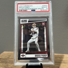 2022 Chronicles Brock Purdy Score Premium Rookie Update PSA GEM MT 10