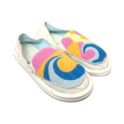 Sanuk Women's Donna Soft Top ST Shoreline White Multi Slip On Shoes 1145070