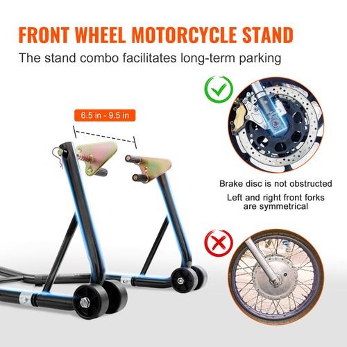 VEVOR Béquille Moto Avant Arrière Béquille d'Atelier 0,39 T Lève-Moto en Acier - Afbeelding 4 van 12