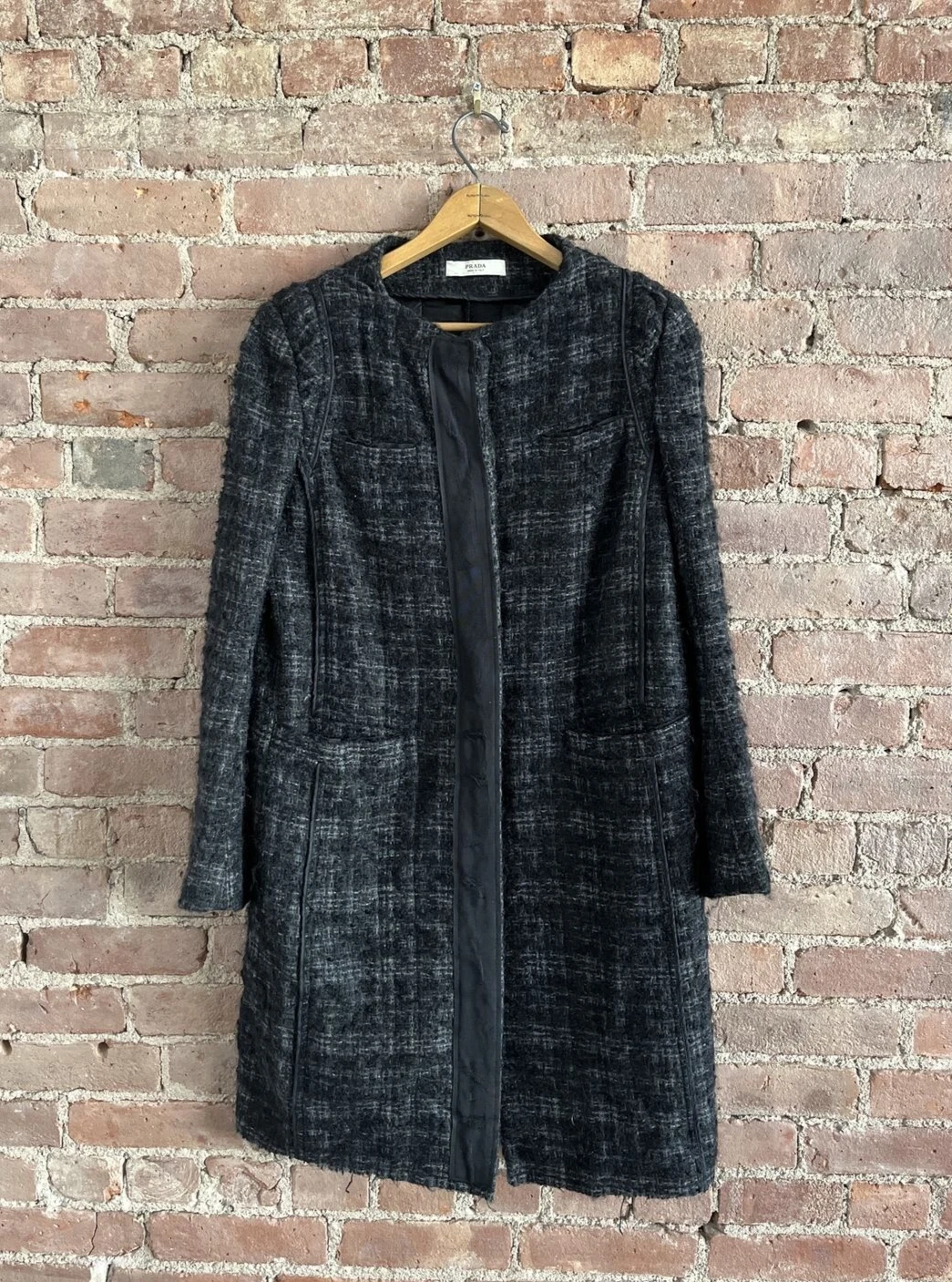 Cappotto donna Prada vintage in tweed taglia 44 Italia