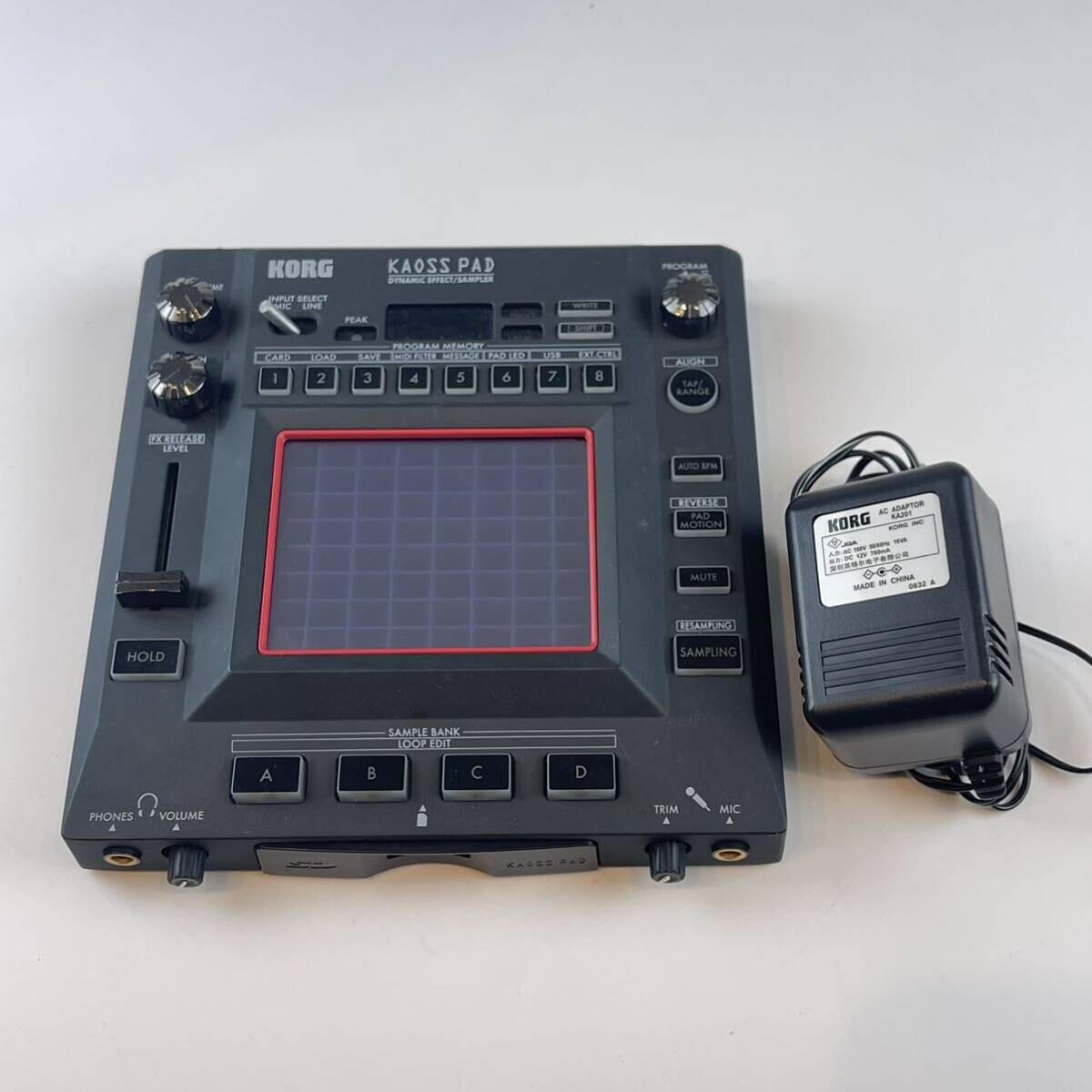 Korg KP-3 Kaoss Pad Dynamic Effect Sampler Used with Adapter Used