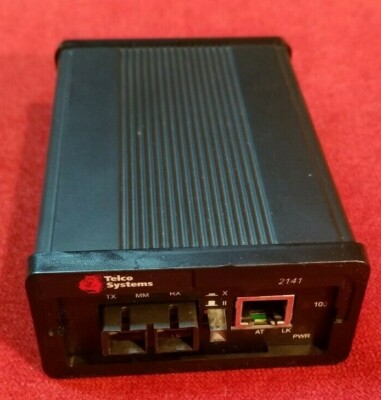 2x Telco Systems 2141 Metrobility Media Converters