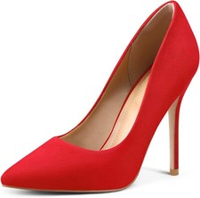 mysoft Women's High Heels Pumps Closed Pointed Toe Stiletto 4IN Heels