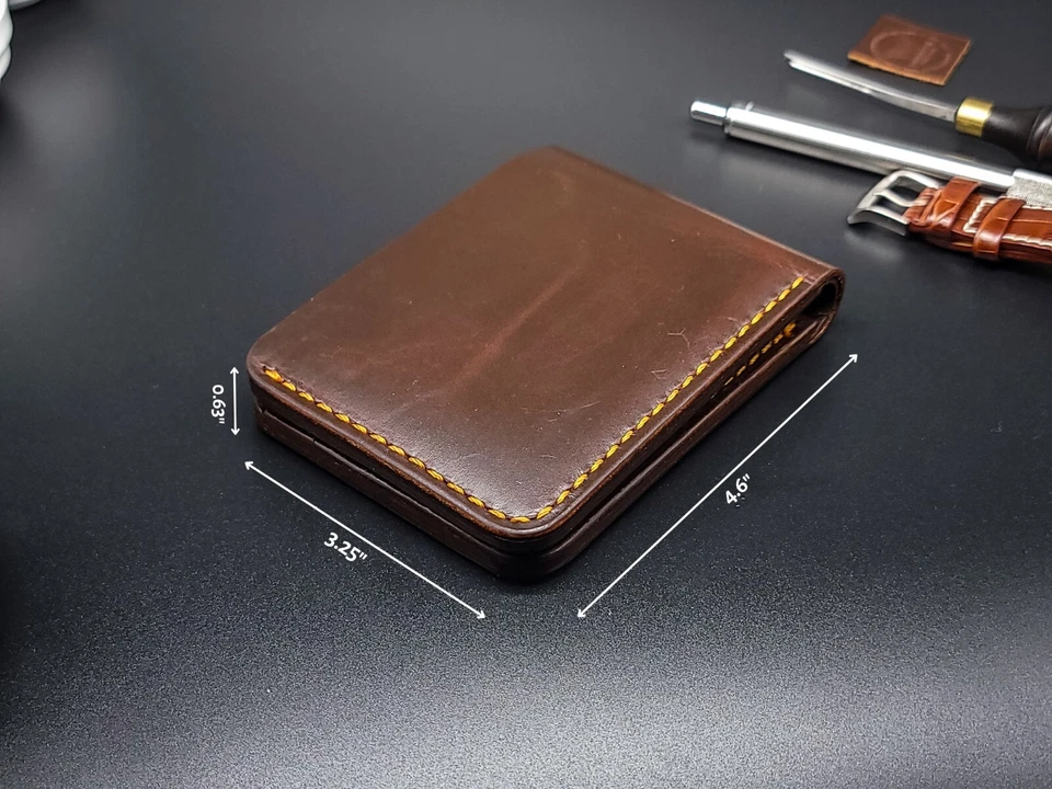 Bellicose Handmade Full Grain Leather Wallet: Anniversary & Holiday Gift for Men - Image 3 of 4
