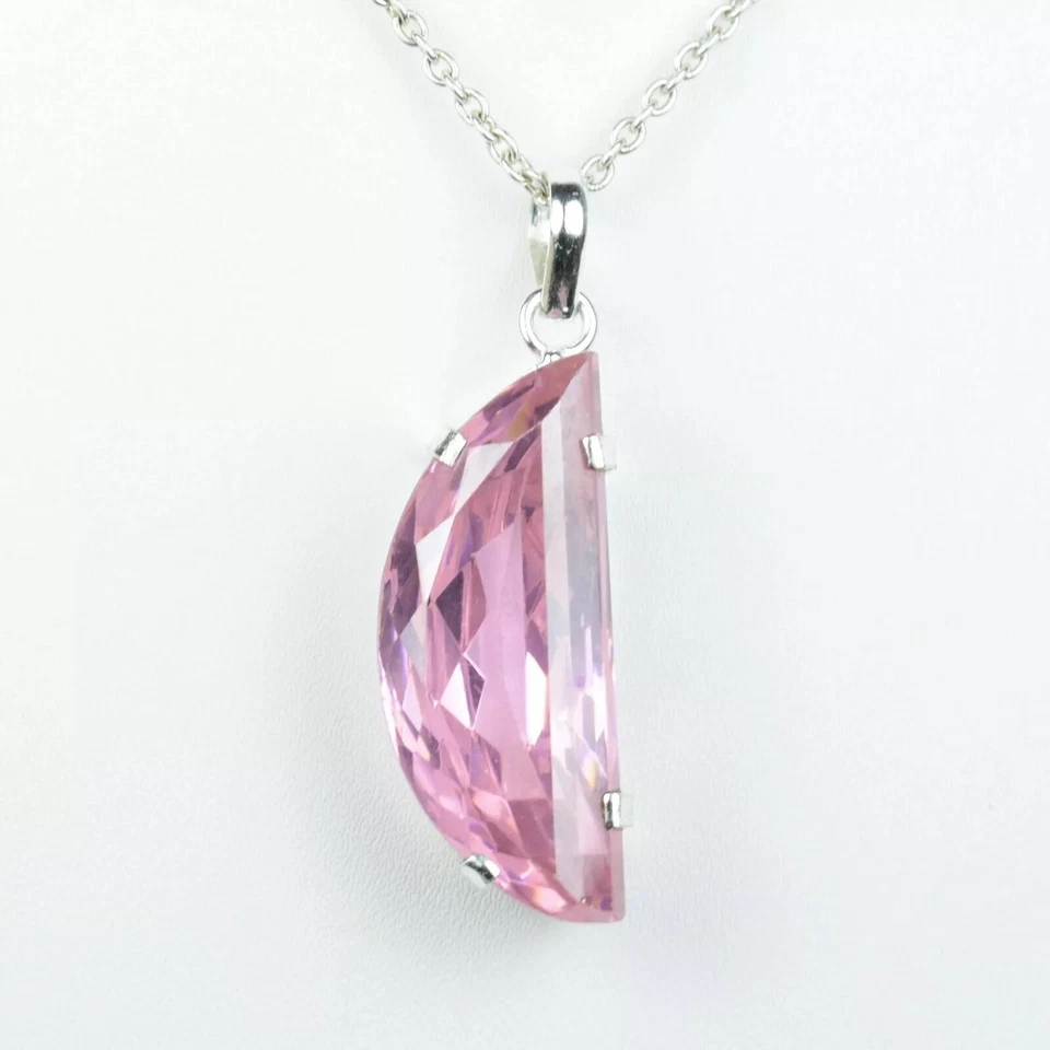 85 Ct Natural Pink Zircon Pendant 925 Sterling Silver Fancy Cut Gemstone Jewelry - Image 3 of 4