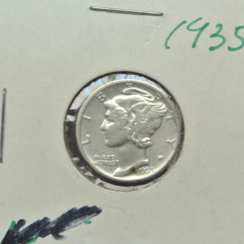 1935 10C Mercury Silver Dime XF
