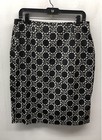 White House Black Market Women's Black White Geometric Circular Pencil Skirt 12 — photo 1