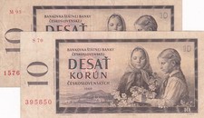 Czechoslovakia - 2 x 10 Korún 1960, ser.S + M
