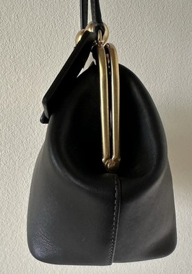 NWT COACH LIMITED RE-EDITION 1969 BLACK LEATHER KISSLOCK 16 FRAME