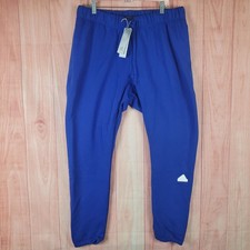 Adidas Womens Sweatpants Sz 1X Blue Logo Cotton Drawstring Back Pocket