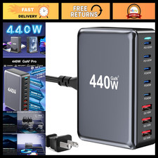 440W USB C Charger Block, 8-Port Charging Station, Dual 100W PD Fast Charge