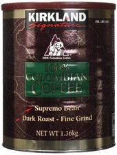 Kirkland Signature Supremo Bean Ground Coffee, 1.36kg/3lbs. Canadian