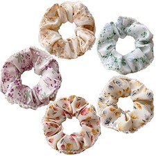 Lace Floral Hair Accessories - Cute Scrunchies, Hair Ties, Lace Floral - A