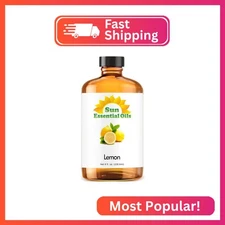 Sun Essential Oils - Lemon Essential Oil 8 oz for Cleaning, Diffuser, Humidifier