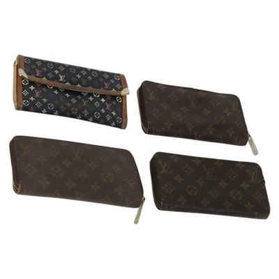 LOUIS VUITTON Monogram Wallet 4 Set Multicolor LV Auth bs33360