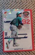 2025 Panini Prospect Edition - Cole Young #62 Red Ice Prizm (RC)