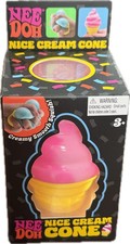PINK NeeDoh NICE CREAM CONE Ice Cream Swirl Squishy Toy NEE DOH Stress Ball