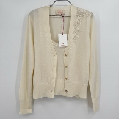 Kilte Collection Cashmere Bijou Tank and Cardigan Sweater Matching Set size 2-M