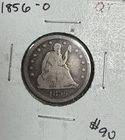 1856-O Seated Liberty Quarter -Variety 1- Very Good-Looking Coin!!! L@@K!